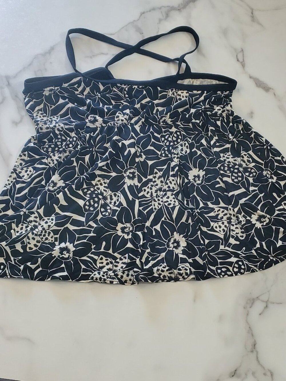 UjENA Black & White Floral Swim Dress #A320 size 2X